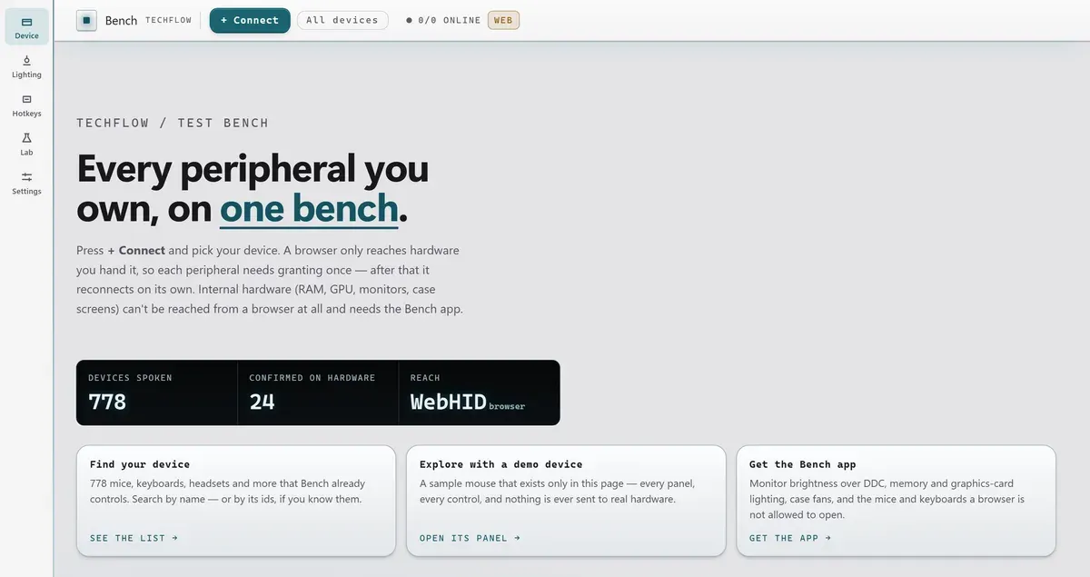 Bench running at https://bench.techflowcy.com